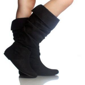 Steve Madden classic black suede leather Y2K Bonanza boots, 7